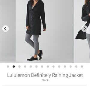Lululemon Definitely Raining Jacket Black 8 black